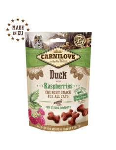 Carnilove Cat traškus skanėstas katėms su antiena ir avietėmis