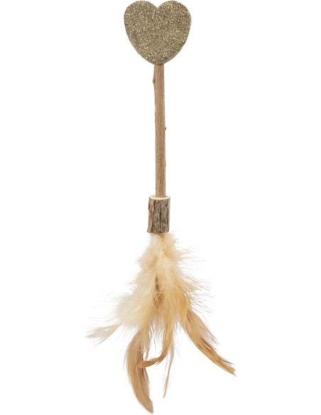 TRIXIE lazdelė su plunksnomis ir katžolės širdele