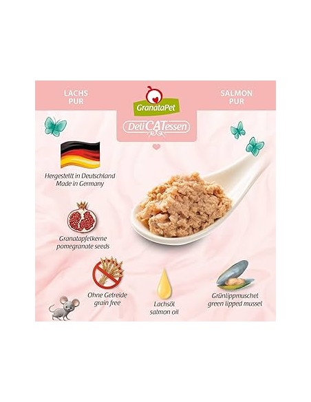 GranataPet DeliCATessen paštetas katėms su lašiša, 85g