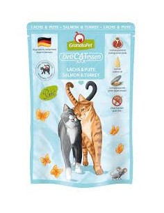 GranataPet DeliCATessen paštetas katėms su lašiša ir kalakutiena