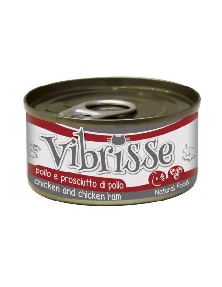 VIBRISSE konservai katėms. Vištiena su vištienos kumpiu 70g