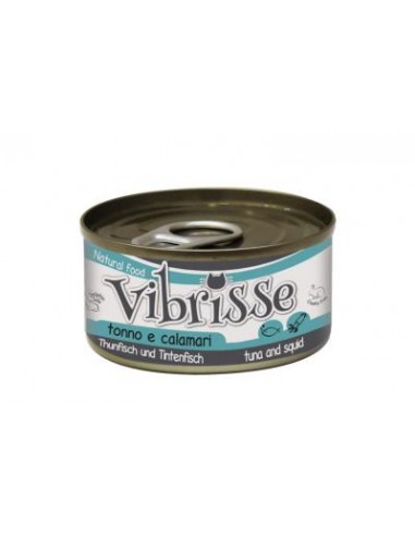 VIBRISSE konservai katėms. Tunas su kalmarais 70g