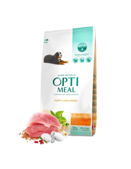 Optimeal visavertis sausas maistas didelių veislių šuniukams su