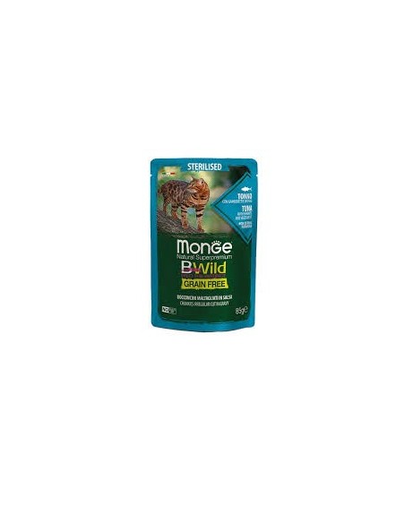 Monge BWild kons. pašaras sterilizuotoms katėms su tunu