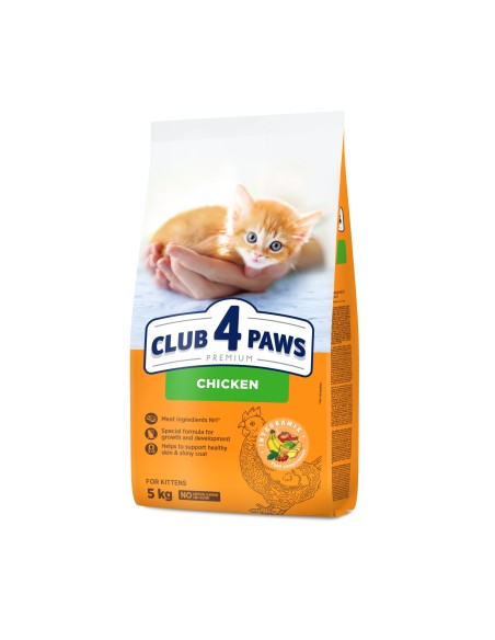 CLUB4PAWS PREMIUM sausas maistas kačiukams iki 1 metų amžiaus