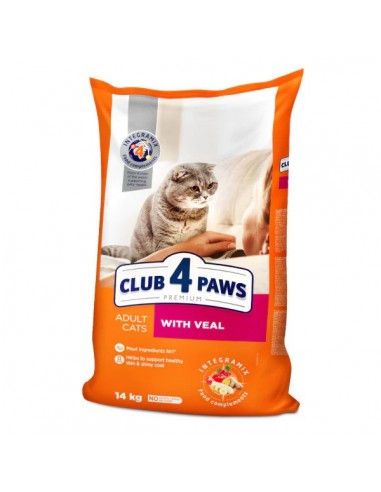 CLUB4PAWS PREMIUM SAUSAS MAISTAS SUAUGUSIOMS KATĖMS SU VERŠIENA