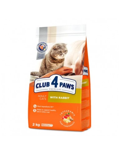 Club4paws premium sausas maistas katėms su triušiena