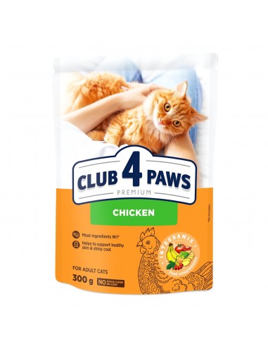 CLUB4PAWS PREMIUM sausas maistas suaugusioms katėms su vištiena