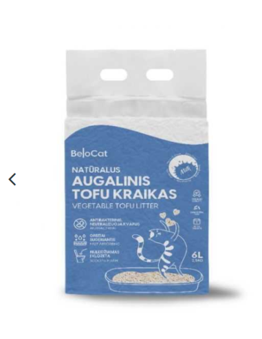 BeloCat Tofu kraikas katėms pieno kvapo, 8*6L (48L)