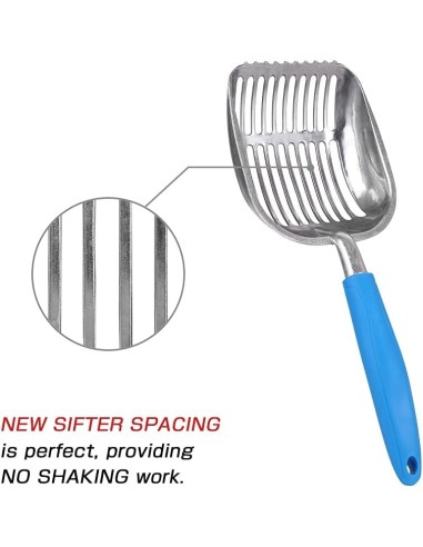 Kraiko semtuvas - aliuminis su gumine rankena, L