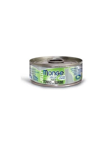 Monge Jelly Yellowfin tuna&surimi Konservuotas pašaras katėms su tunu 80 g