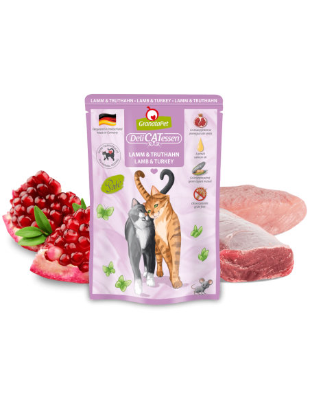 GranataPet DeliCATessen paštetas katėms su ėriena ir kalakutiena