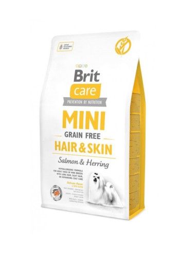 BRIT CARE Mini Hair&Skin hipoalerginis sausas maistas ilgo plauko šunims