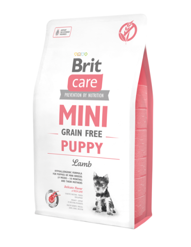 BRIT CARE Mini Puppy Lamb hipoalerginis sausas maistas šuniukams su ėriena