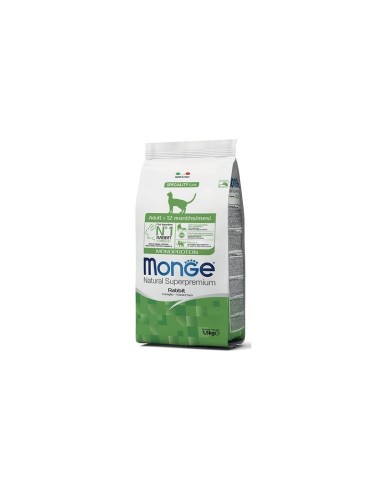 MONGE natural superpremium Monoprotein Rabbit sausas pašaras katėms