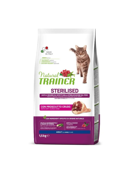 NATURAL TRAINER Cat Adult Sterilised HAM Su Vytintu Kumpiu