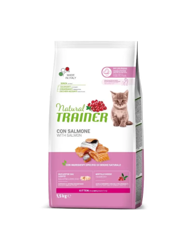 NATURAL TRAINER Cat Kitten Salmon Kačiukams Su Lašiša