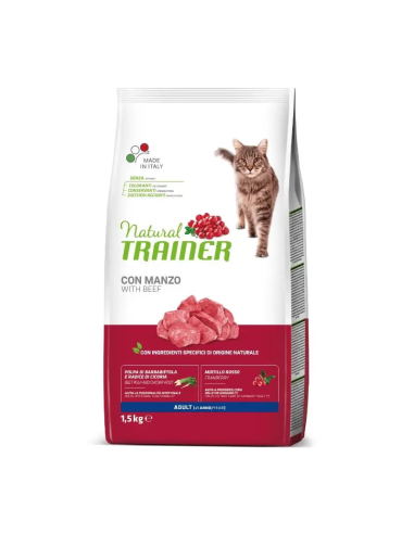 NATURAL TRAINER CAT ADULT BEEF Su Jautiena