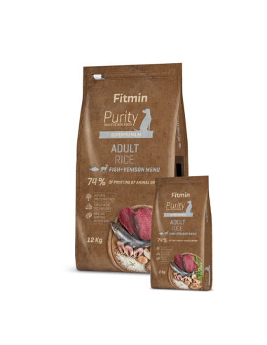 Fitmin Purity Adult Fish & Venison with Rice sausas maistas