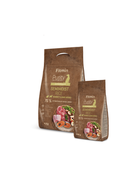 Fitmin Purity Semimoist Rabbit & Lamb with Rice pusiau drėgnas