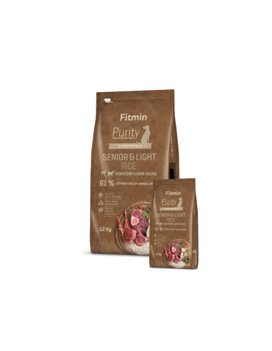 Fitmin Purity Senior & Light Venison & Lamb with Rice sausas maistas šunims