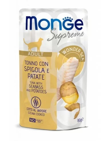 Monge Supreme konservai katėms su tunu ir jūriniu ešeriu, 80g