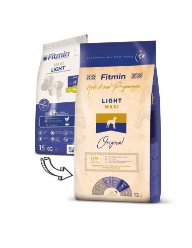 Fitmin Maxi Light sausas maistas šunims, 12 kg