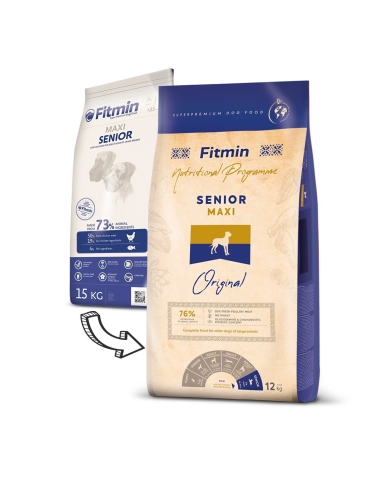 Fitmin Maxi Senior sausas maistas šunims, 12 kg