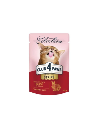 Club4Paws Selection Strips Triušienos Juostelės Padaže, 85g