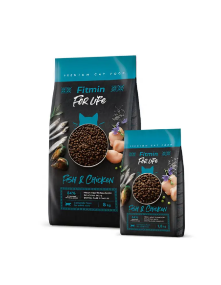 Fitmin for Life Fish & Chicken sausas maistas suaugusioms