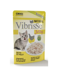 VIBRISSE konservai kačiukams. Vištienos krūtinėlė drebučiuose