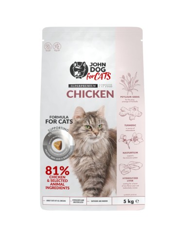 JOHN DOG FOR CATS CHICKEN sausas maistas katėms su vištiena