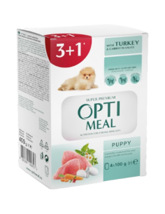 3+1 Optimeal konservai šuniukams su kalakutiena ir morkomis