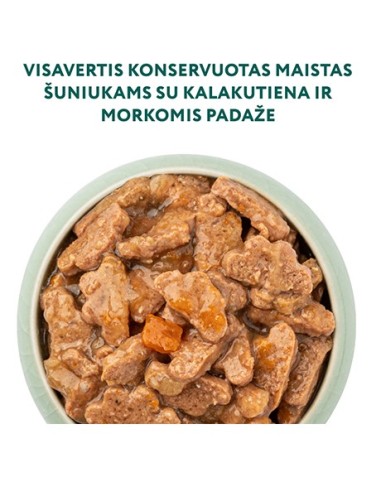 3+1 Optimeal konservai šuniukams su kalakutiena ir morkomis