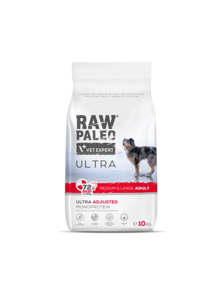 RAW PALEO ULTRA Beef Medium&Large Adult sausas maistas šunims