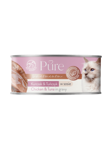 Pet Republic Pure plėšytos vištienos filė  su tunu padaže 80g