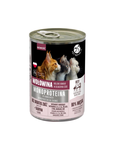 Pet Republic jautienos vieno baltymo ėdalas katėms, gabalėliai