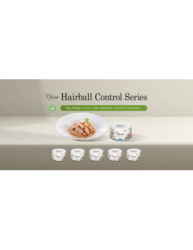 Cherie Hairball Control begrūdžiai plėšyto tuno konservai su