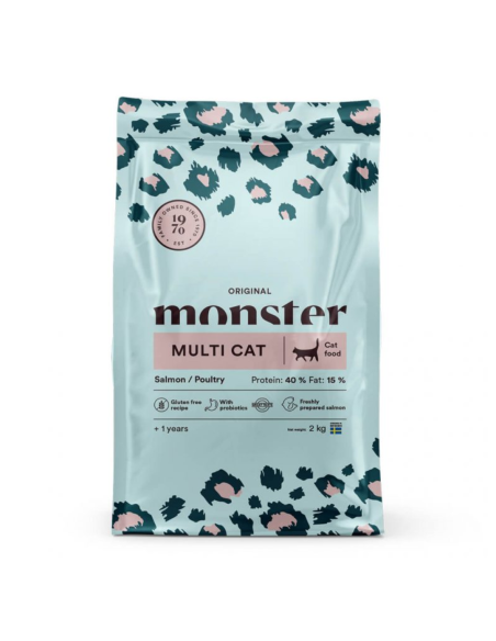 Monster Original Multi Cat sausas maistas katėms su lašiša ir