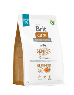 Brit Care Grain-free Senior & Light Salmon sausas pašaras