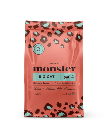 Monster Big Cat Sausas maistas...