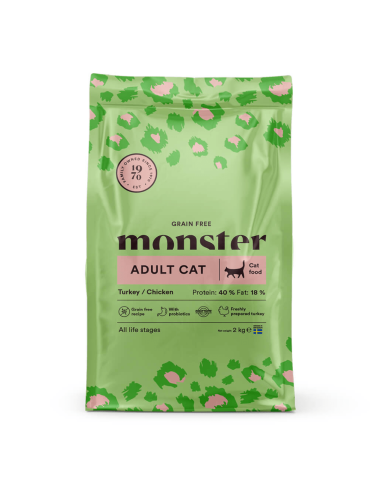 Monster Grain Free Adult Cat sausas...