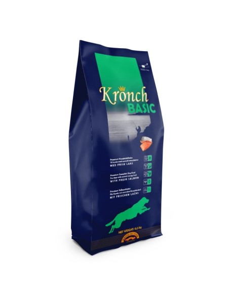 Kronch Basic sausas maistas su lašiša šunims vidutinio aktyvumo