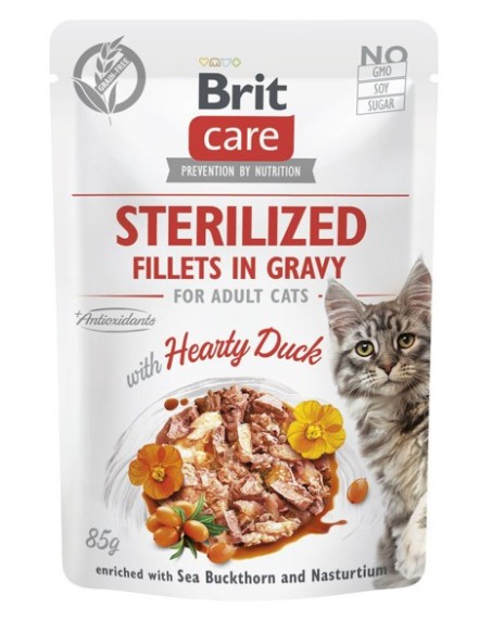 Brit Care Sterilised Fillets in Gravy Hearty Duck konservai