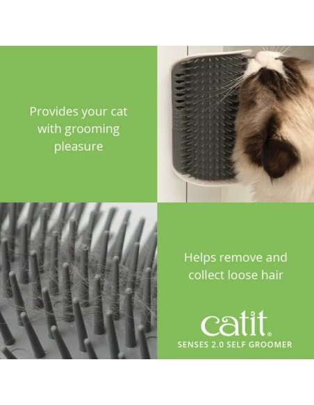 Catit Senses 2.0 Cat Self Groomer savarankiško šukavimos sieninis šepetys katėms su katžole