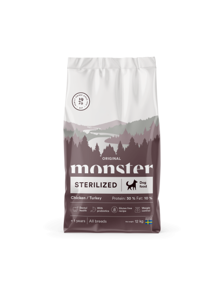 Monster Original Sterilized sausas maistas su vištiena ir