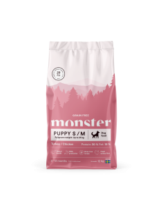 Monster Grain Free Puppy S/M Chicken/Turkey sausas maistas
