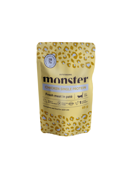 Monster vieno baltymo konservai katėms Chicken su vištiena 85g