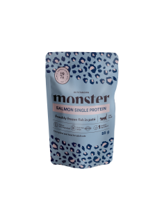 Monster vieno baltymo konservai katėms Salmon su lašiša, 85g