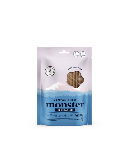 Monster Dental Chew vegetariški skanėstai L veislių šunims, 270g (7 vnt.)
